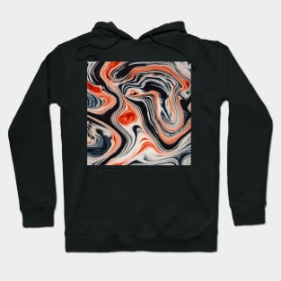 Suminagashi Japanese Marbled Pattern Hoodie